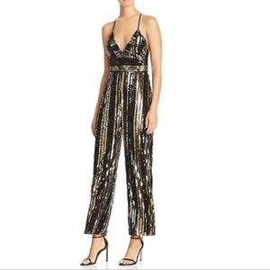 Goldie Sequins Striped Jumpsuit